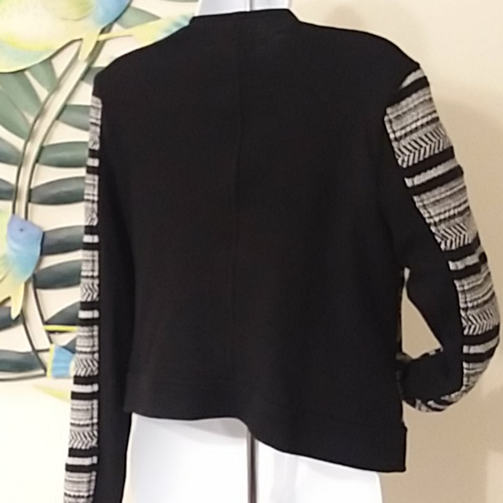 LOU&GREY Black/White Zip-Up Moto XS - Picture 4 of 8